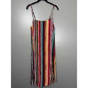 Free People Women's Ruby Colorful Striped Tunic Top - Size Small - Boho Festival